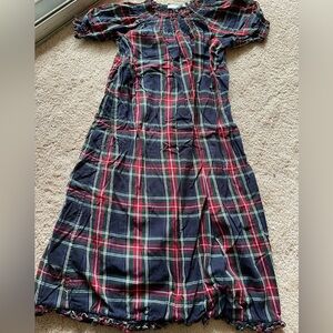 Hill House Caroline Tartan Dress with Ruffle Detail